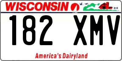WI license plate 182XMV