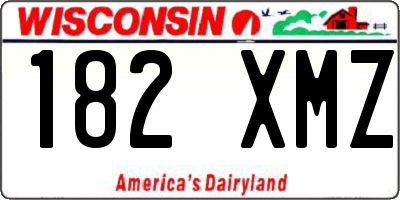 WI license plate 182XMZ
