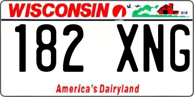WI license plate 182XNG