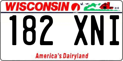 WI license plate 182XNI