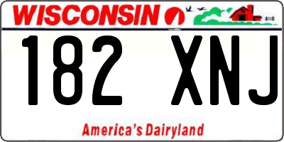 WI license plate 182XNJ