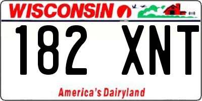 WI license plate 182XNT