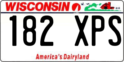 WI license plate 182XPS