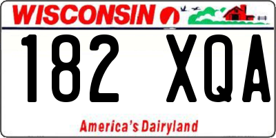WI license plate 182XQA