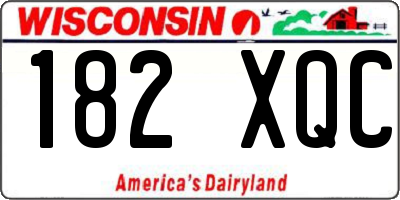 WI license plate 182XQC