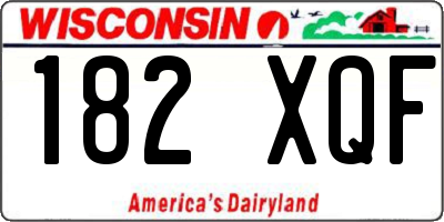 WI license plate 182XQF
