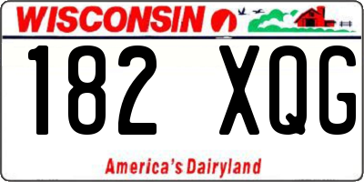 WI license plate 182XQG