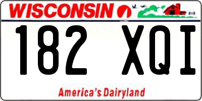 WI license plate 182XQI