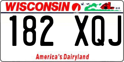 WI license plate 182XQJ