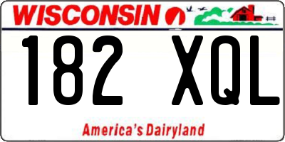WI license plate 182XQL