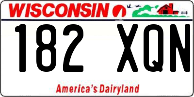 WI license plate 182XQN