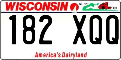 WI license plate 182XQQ