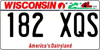 WI license plate 182XQS