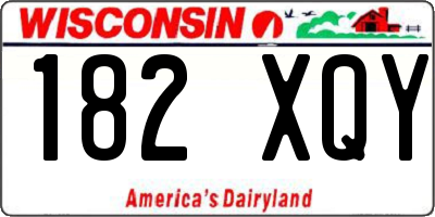 WI license plate 182XQY