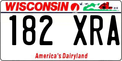 WI license plate 182XRA