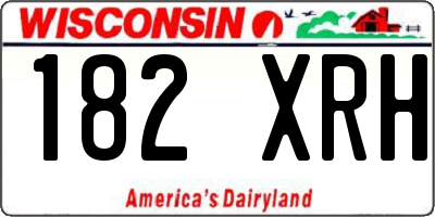 WI license plate 182XRH