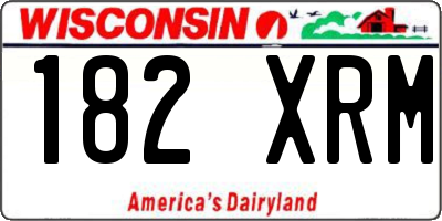 WI license plate 182XRM