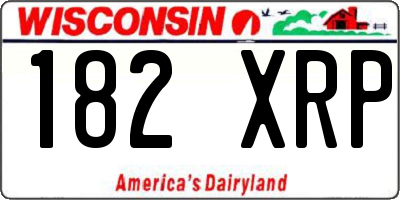 WI license plate 182XRP