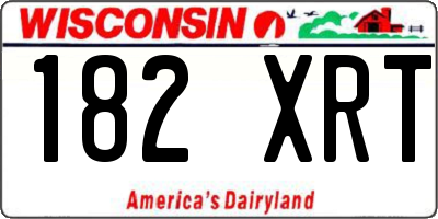 WI license plate 182XRT