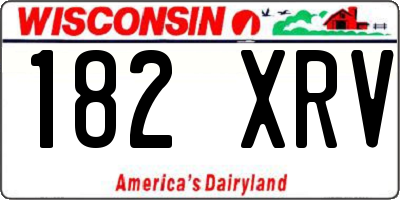 WI license plate 182XRV