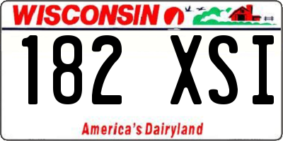 WI license plate 182XSI