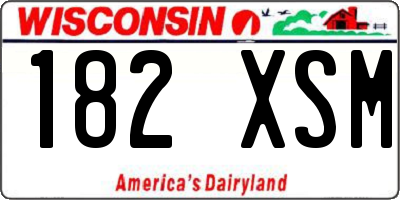 WI license plate 182XSM