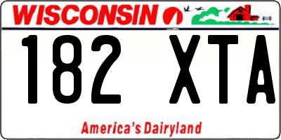 WI license plate 182XTA