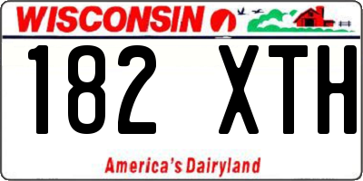 WI license plate 182XTH