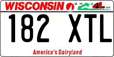 WI license plate 182XTL