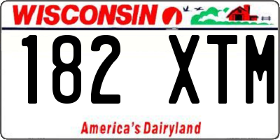WI license plate 182XTM