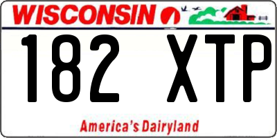 WI license plate 182XTP
