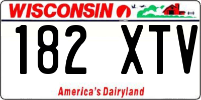 WI license plate 182XTV