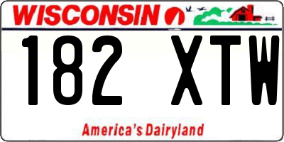 WI license plate 182XTW