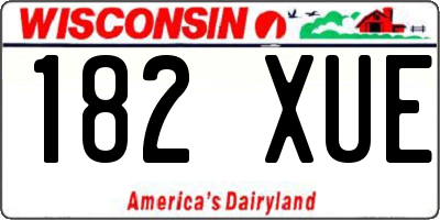 WI license plate 182XUE