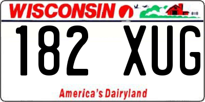 WI license plate 182XUG