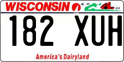 WI license plate 182XUH