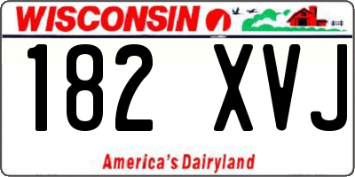 WI license plate 182XVJ