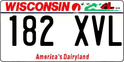 WI license plate 182XVL