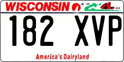 WI license plate 182XVP
