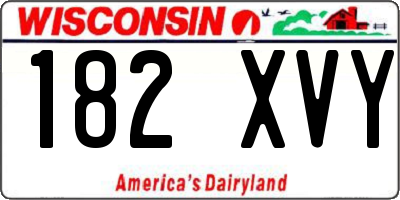 WI license plate 182XVY