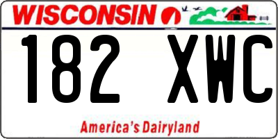 WI license plate 182XWC