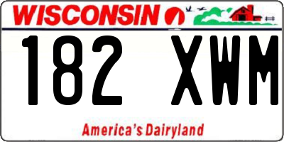 WI license plate 182XWM