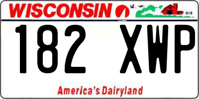 WI license plate 182XWP