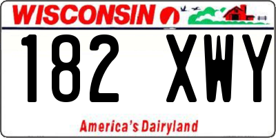 WI license plate 182XWY