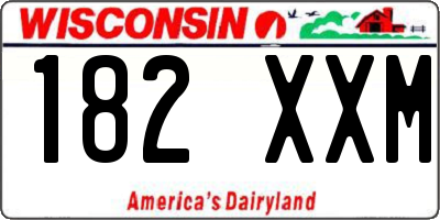 WI license plate 182XXM