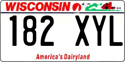 WI license plate 182XYL