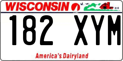 WI license plate 182XYM