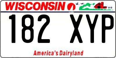 WI license plate 182XYP