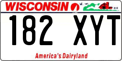 WI license plate 182XYT