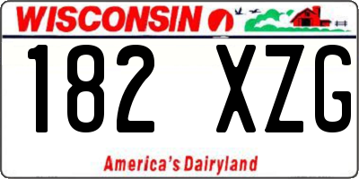 WI license plate 182XZG